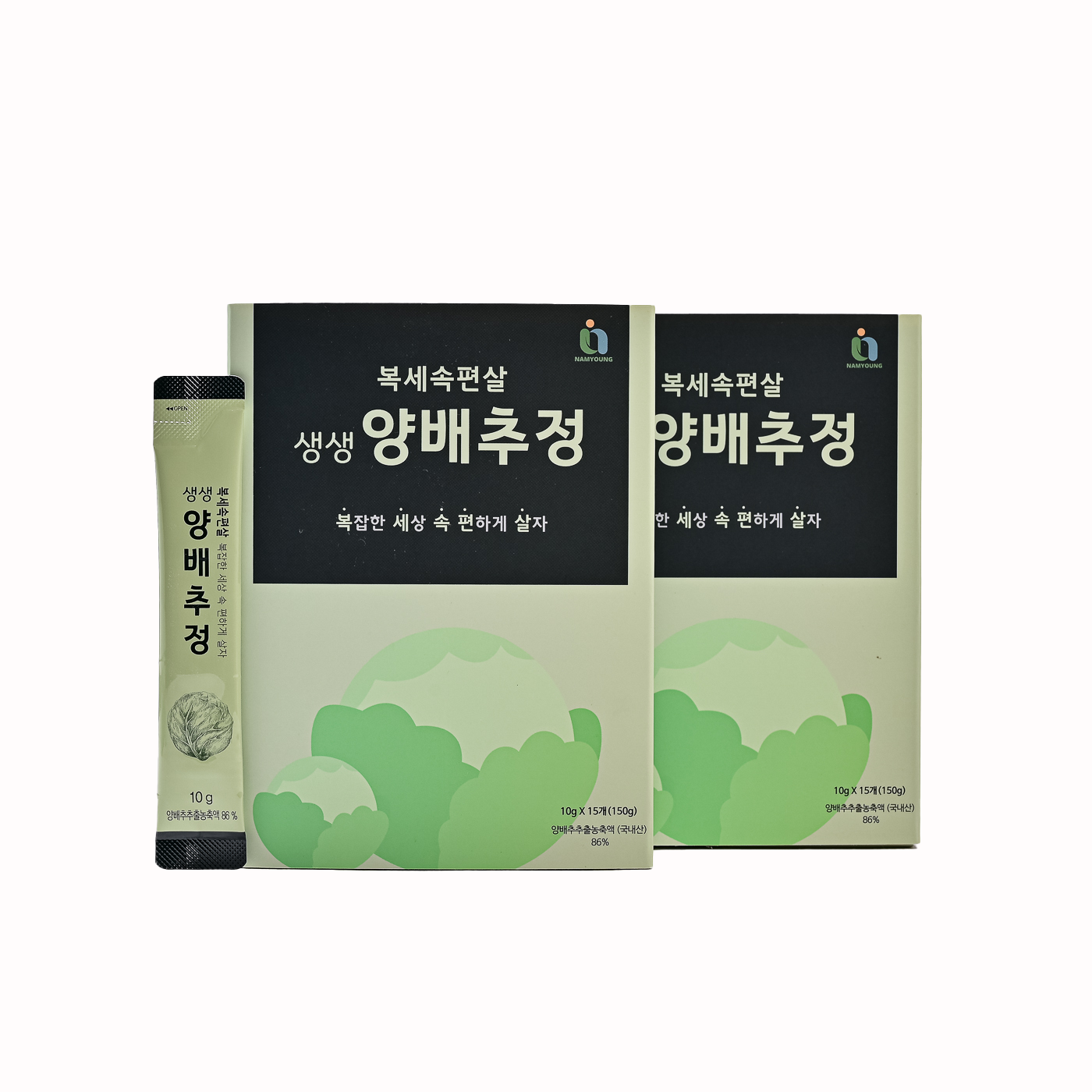 복세속편살 생생 양배추정 양배추 농축스틱 원액 10g x 15EA - 메인 이미지