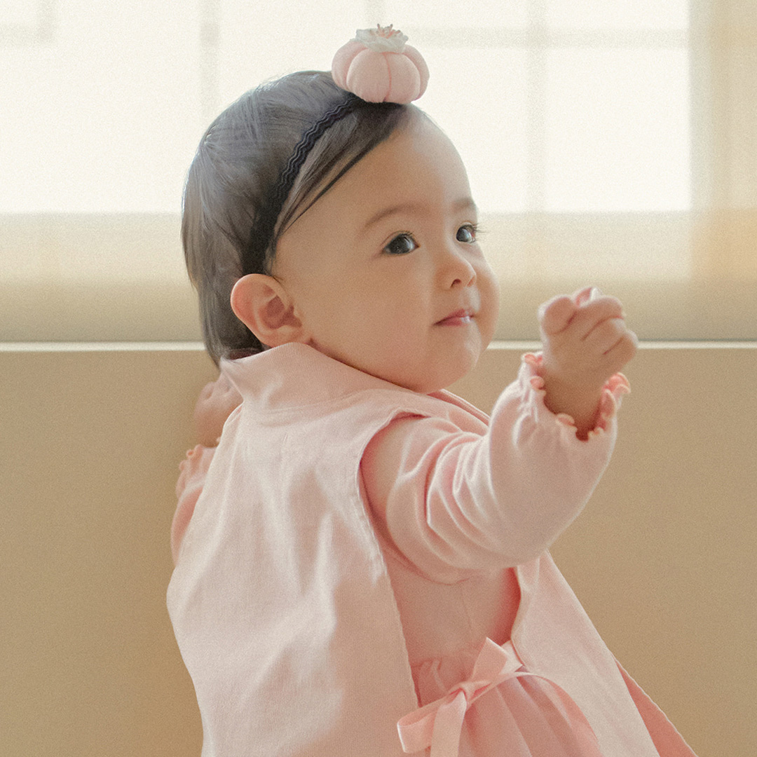 여아 유아 한복 장신구 머리장식 공주 호박 헤어밴드 이미지 7