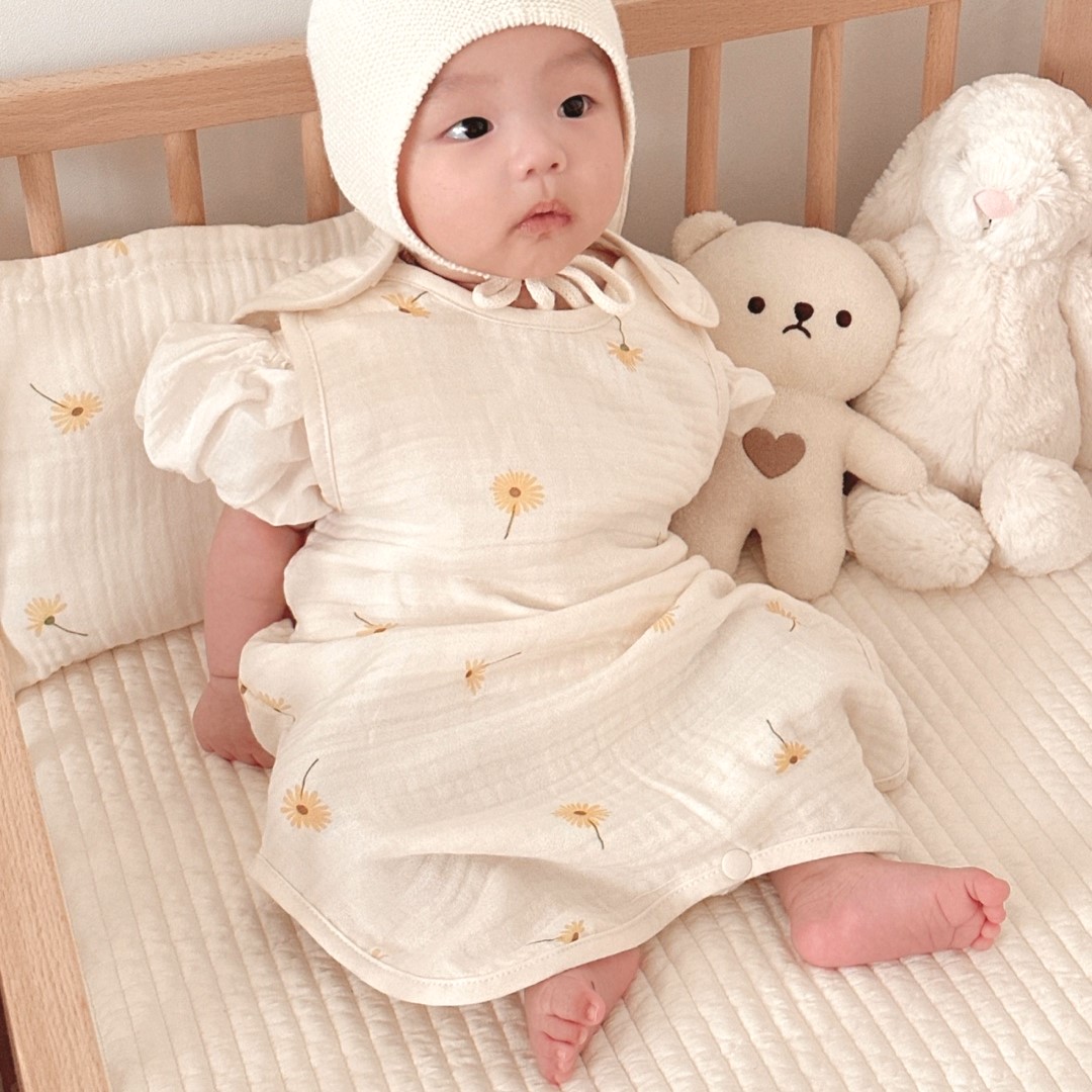 마롤로뜨 아기 프린팅 거즈 수면조끼 사계절 순면 여름 모달 거즈 유아 잠옷 - 상품 이미지