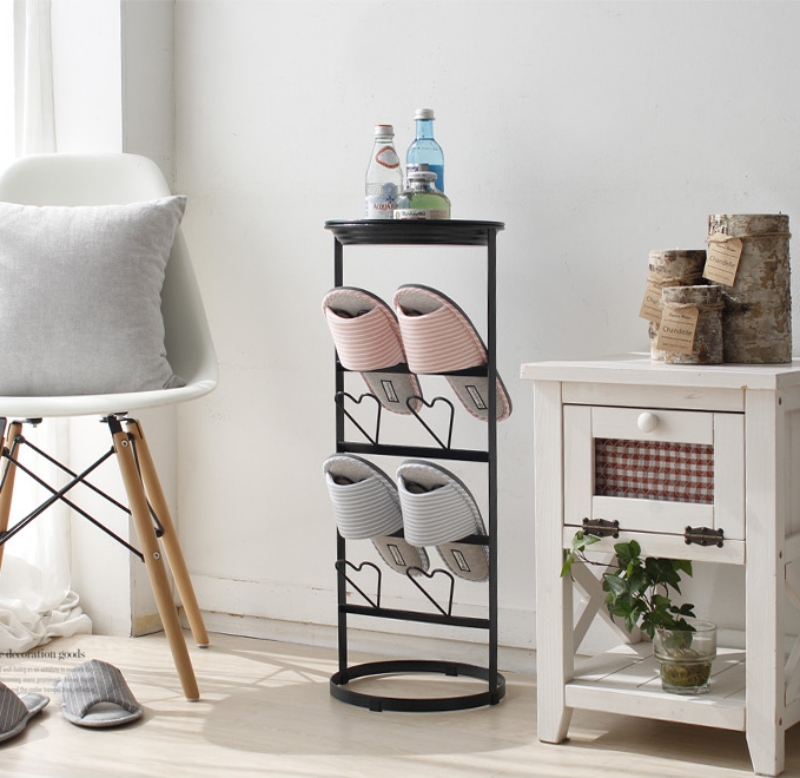 선반 실내화거치대 철제 슬리퍼걸이 거실화 꽂이 4단
