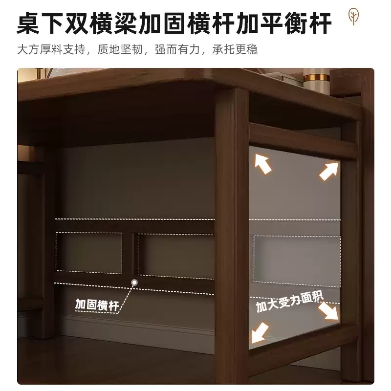 접이식 컴퓨터 책상 작은 방 사무실 원목 노트북 작업 테이블  01.브라운80cm - 상세 이미지 3