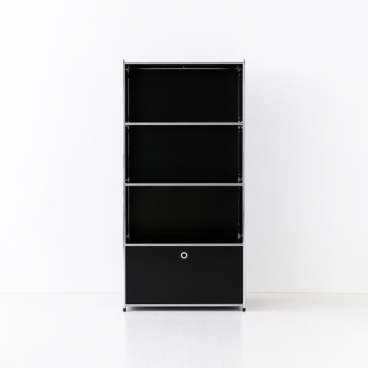 심플리 수납장 BC638 770mmx400mmx1580mm, 4단, 매트블랙 7901.1807 - 메인 이미지