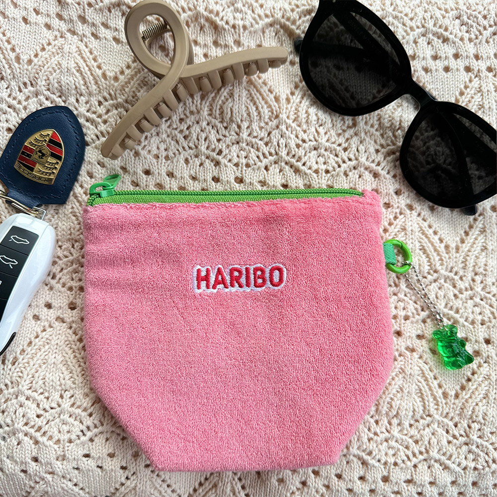 하리보 골드베렌 테리파우치 3color 캐릭터가방 화장품 이너백 생리대 여행용 파우치 - 상세 이미지 3