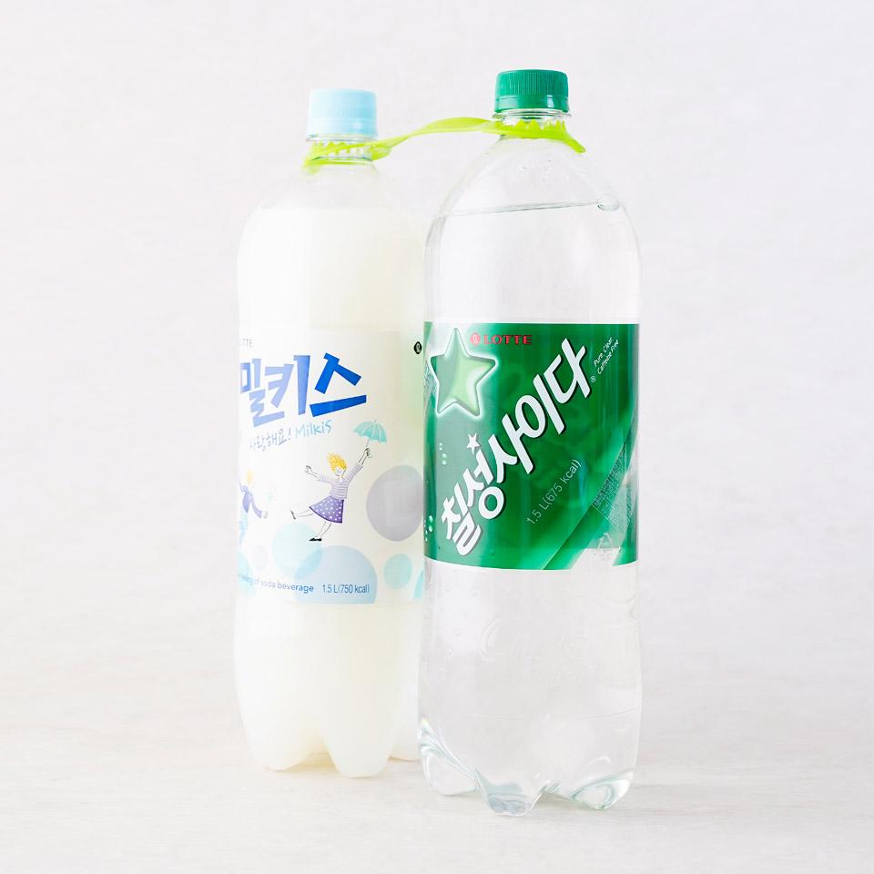 메가마트 롯데칠성 칠성사이다+밀키스 1.5Lx2개 - 상세 이미지 2