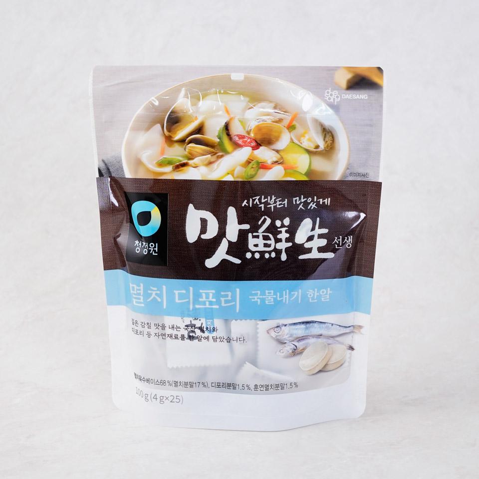 메가마트 대상 청정원 맛선생 멸치디포리 국물내기한알 100g(4gx25ea) - 메인 이미지