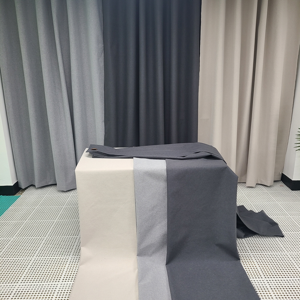 암막커튼 양면동일 완벽차단 아일렛 거실 커텐 2장 한세트 모카베이지, 600x235cm