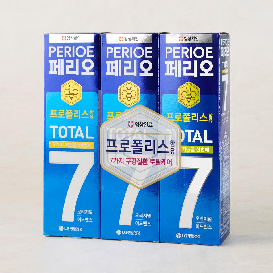 메가마트 LG 페리오 토탈7 오리지널 치약 120gx3개 - 상세 이미지 2
