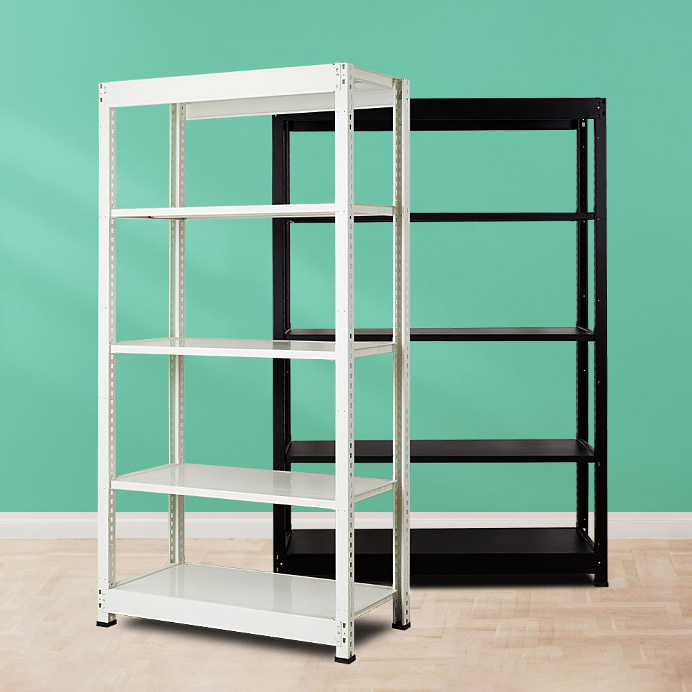 철제선반 경량랙 5단 조립식 앵글 무볼트 창고 선반 100kg 600x300x2100