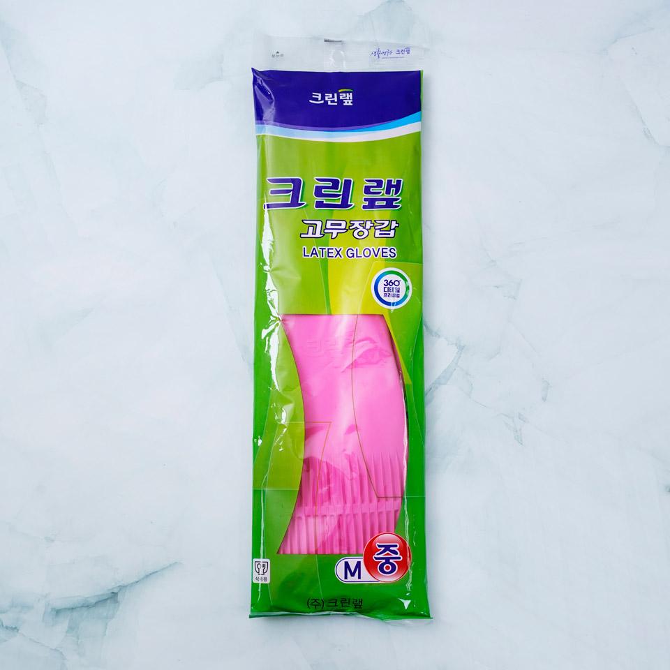 메가마트 크린랩 고무장갑 중 - 상품 이미지