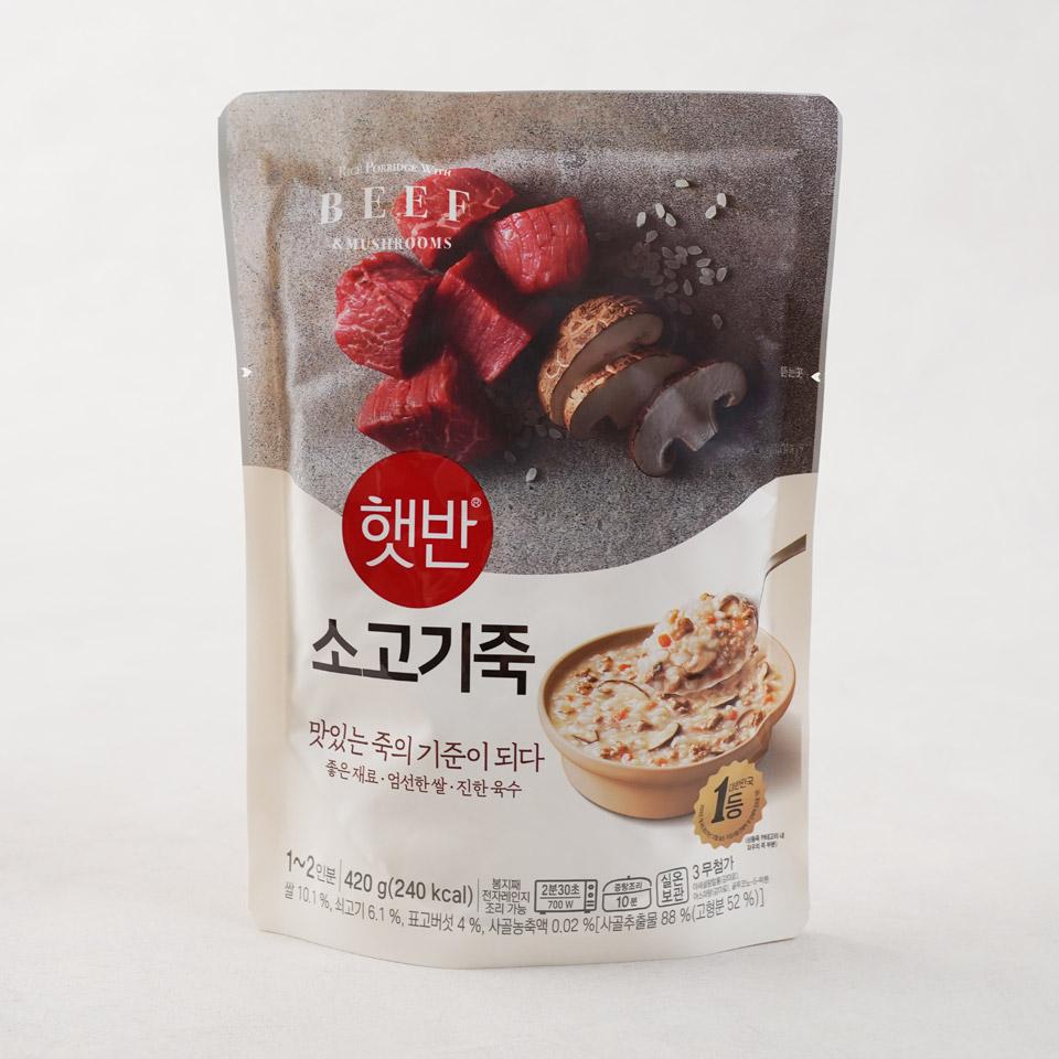 메가마트 CJ 햇반 소고기죽 420g