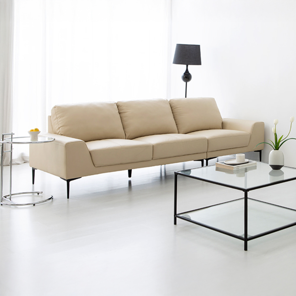 BERINO 4인 가죽소파 일반형 바닐라 3832.8708