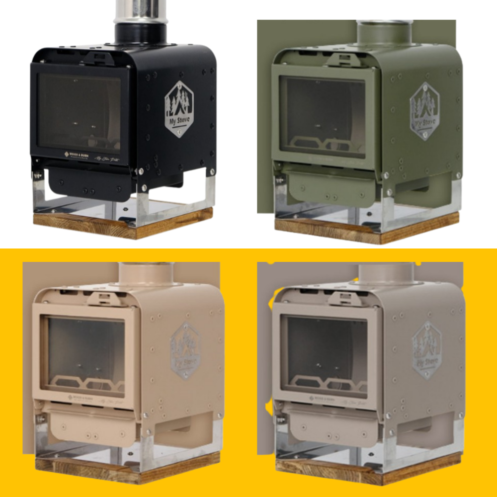 우드앤번 마이스토브 프티 캠핑 화목난로 세라믹 미니 장작 불멍 캠핑 난로