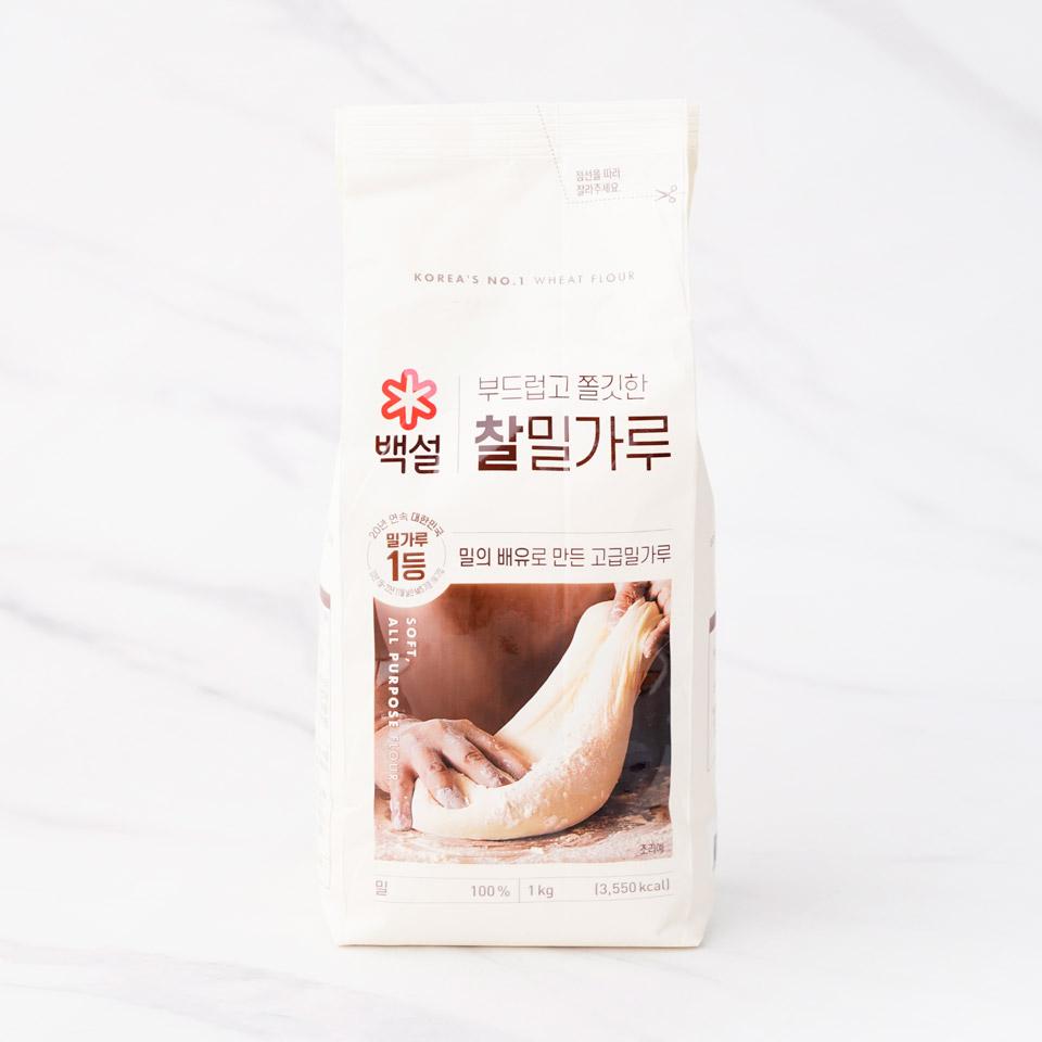 메가마트 CJ 백설 찰밀가루 1kg - 상품 이미지