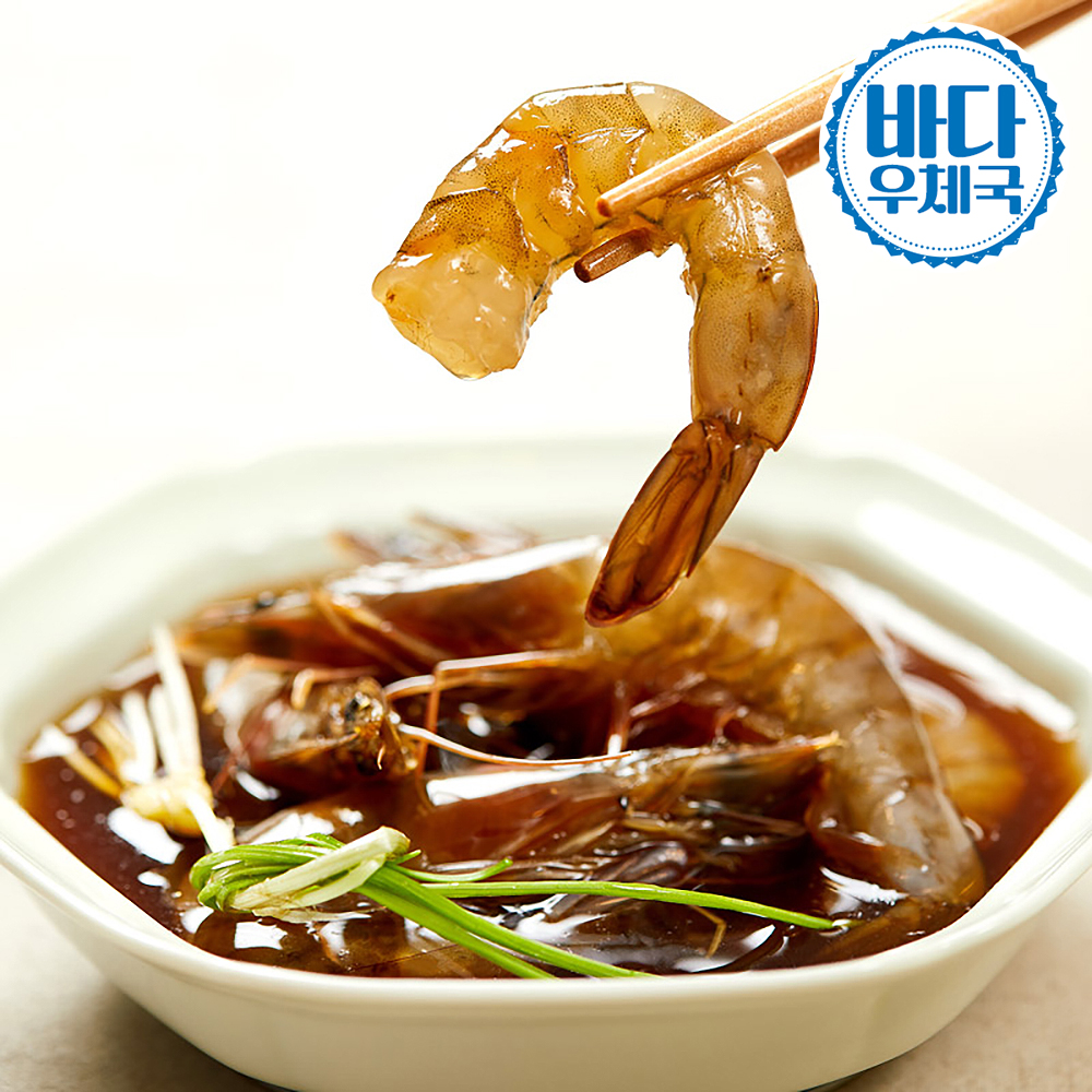 바다우체국 새우장 400g 간장 양념 깐 새우장 밥도둑 간편 반찬