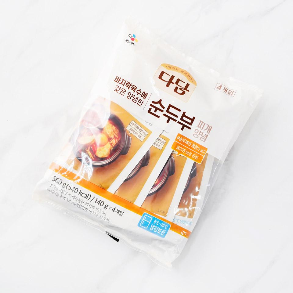 메가마트 CJ 다담 바지락 순두부 찌개양념 140gx4 - 상세 이미지 2