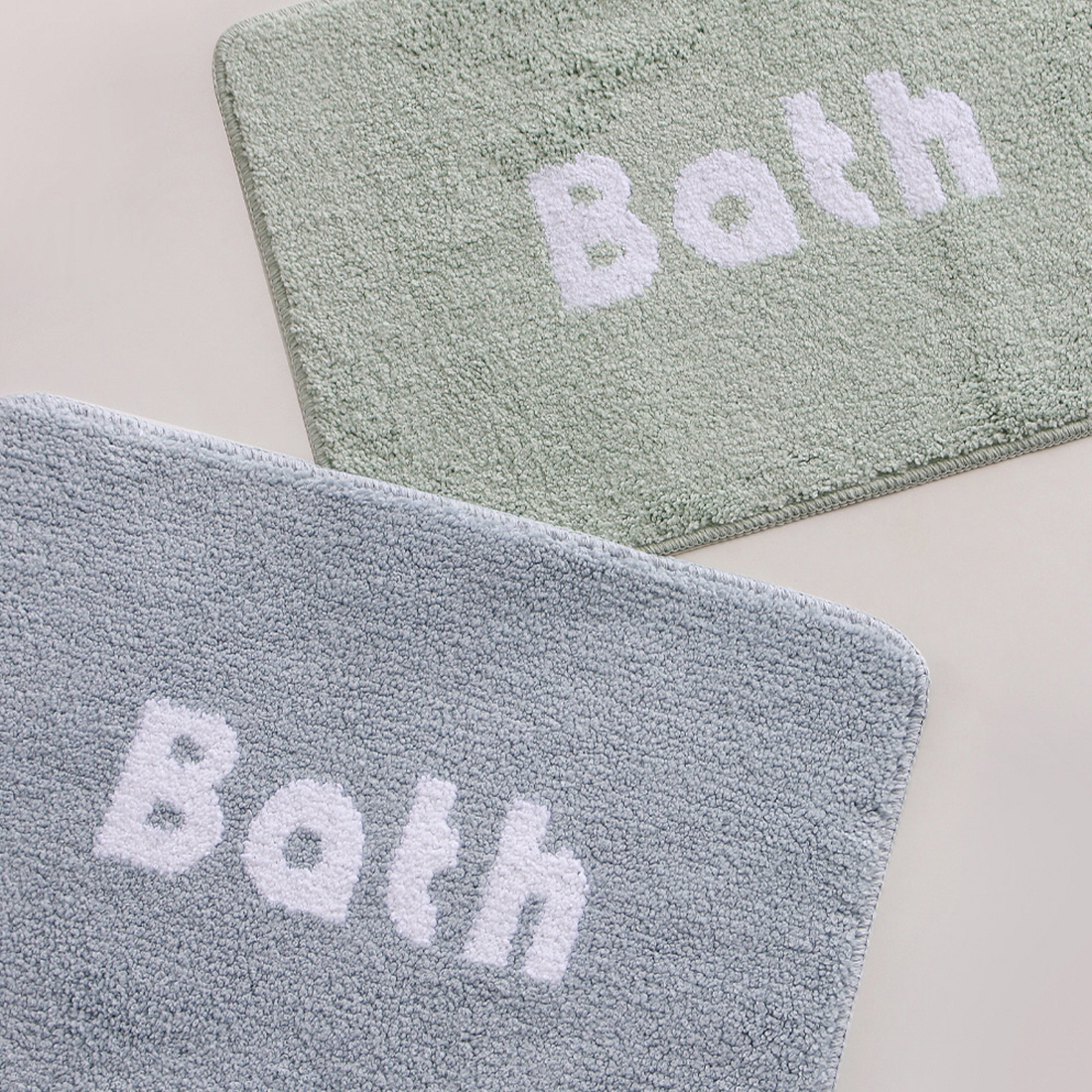 레터링 화장실 발매트 욕실 주방 러그 발수건 바스 발판 bath 60x40 애쉬블루