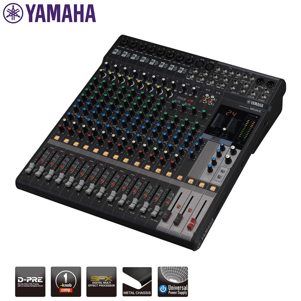 야마하 아날로그 믹서 MG16X 믹싱 콘솔