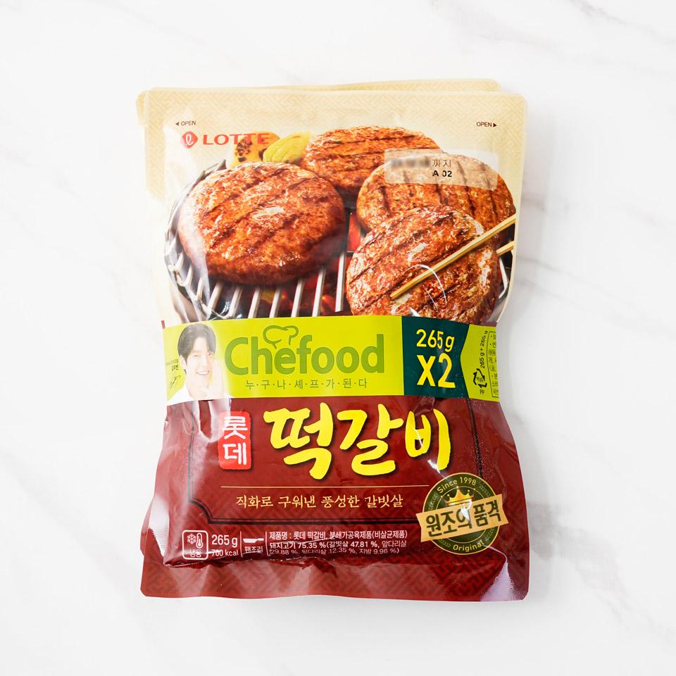 메가마트 롯데웰푸드 Chefood 롯데 떡갈비 262gx2 : 메가마트 동래점