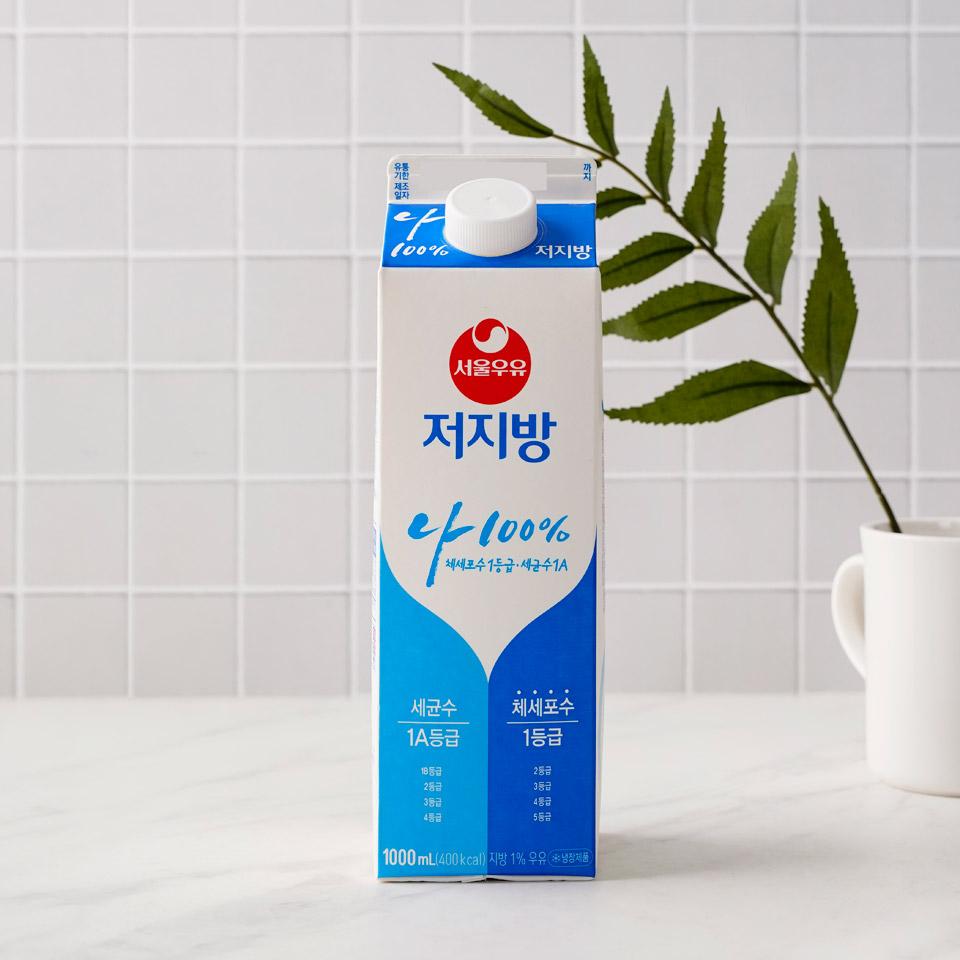 메가마트 서울우유 저지방 나 100% 우유 1L - 메인 이미지