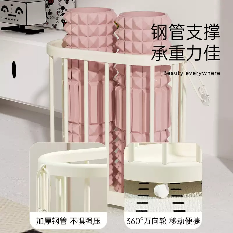 폼롤러보관함 정리대 매트 운동기구 수납 거치대 보관 선반 필라테스 요가매트 - 상세 이미지 5