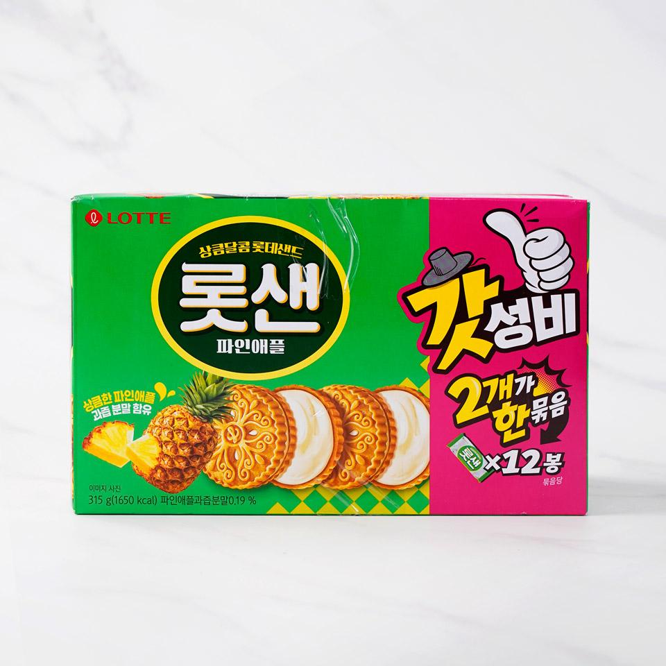 메가마트 롯데웰푸드 롯데샌드 파인애플 2번들 630g - 상품 이미지