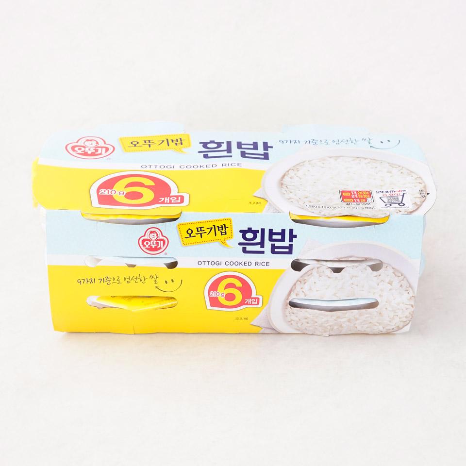 메가마트 오뚜기 오뚜기밥 흰밥 기획 210Gx6 - 메인 이미지