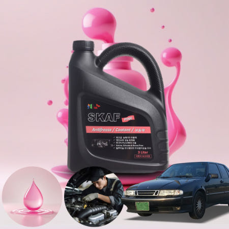 윤오토 9000 SK SKAF 사계절 냉각 부동액 3L 분홍색 1개