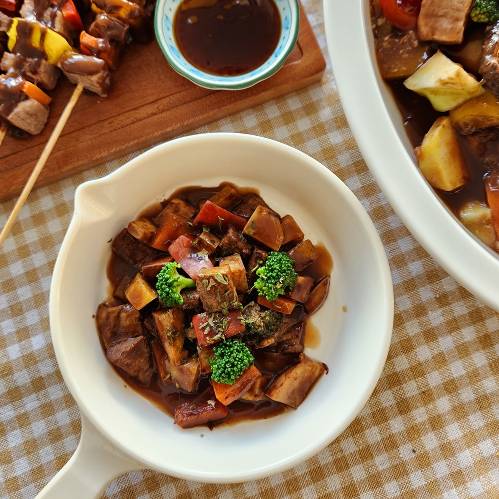 강아지 수제간식 소고기 야채간식 찹스테이크 생일파티 이미지 1