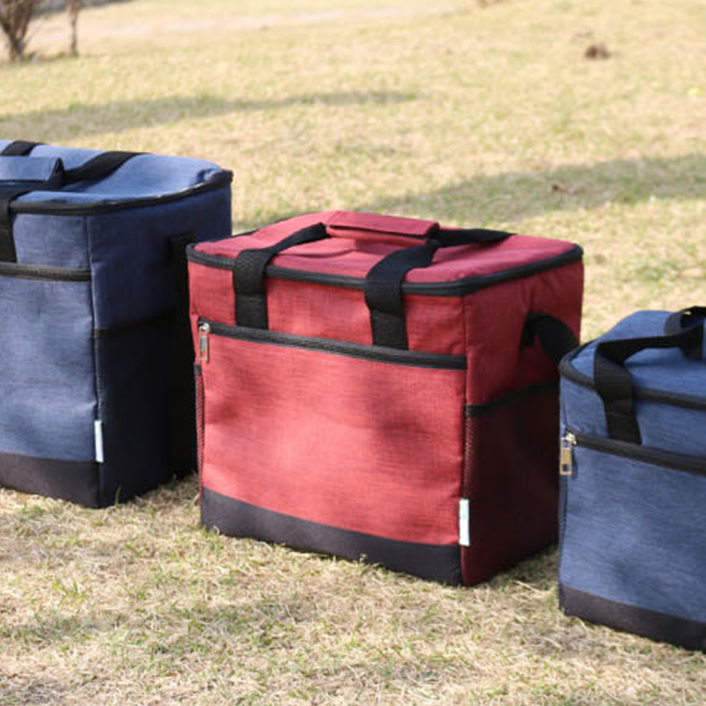 대형 보냉백 소프트쿨러 피크닉가방 휴대용 맥주 쿨링 냉온팩 33L, 레드