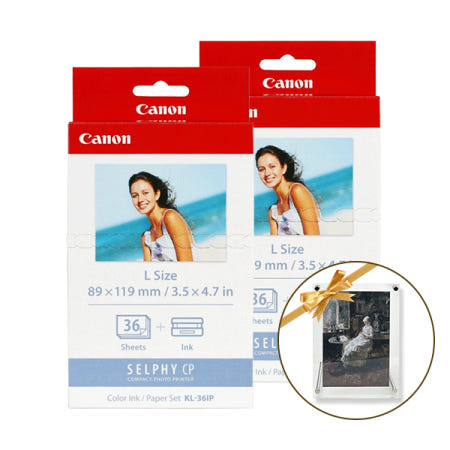 캐논 셀피 KL-36IP 포토인화지 36매 2개세트 액자포함
