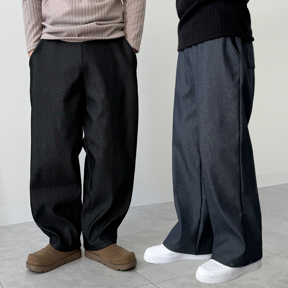 겨울기모청바지 남자기모데님 남성생지데님 - 상세 이미지 2