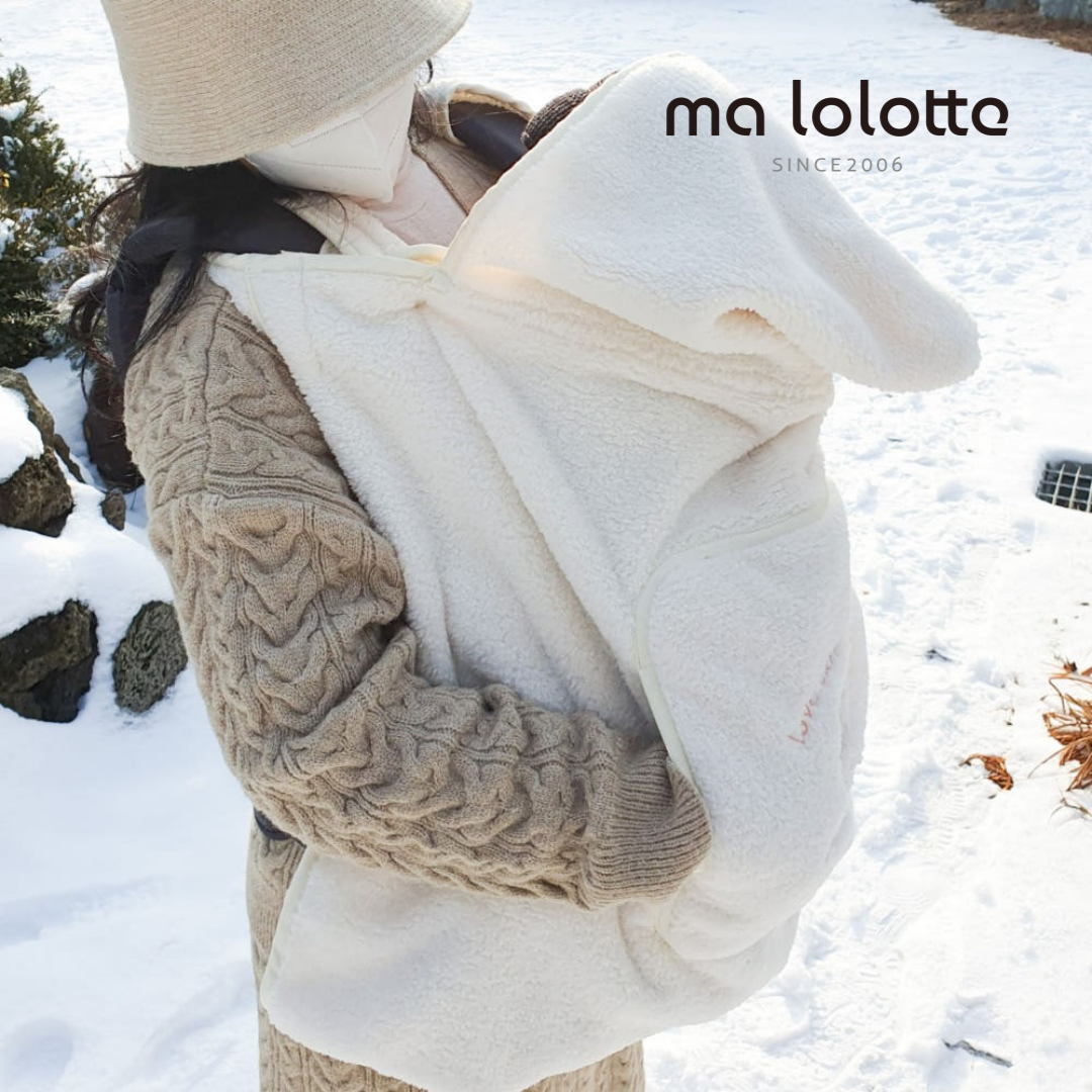 마롤 극세사 아기띠워머 아기 망토 블랭킷 후드 담요 겨울옷