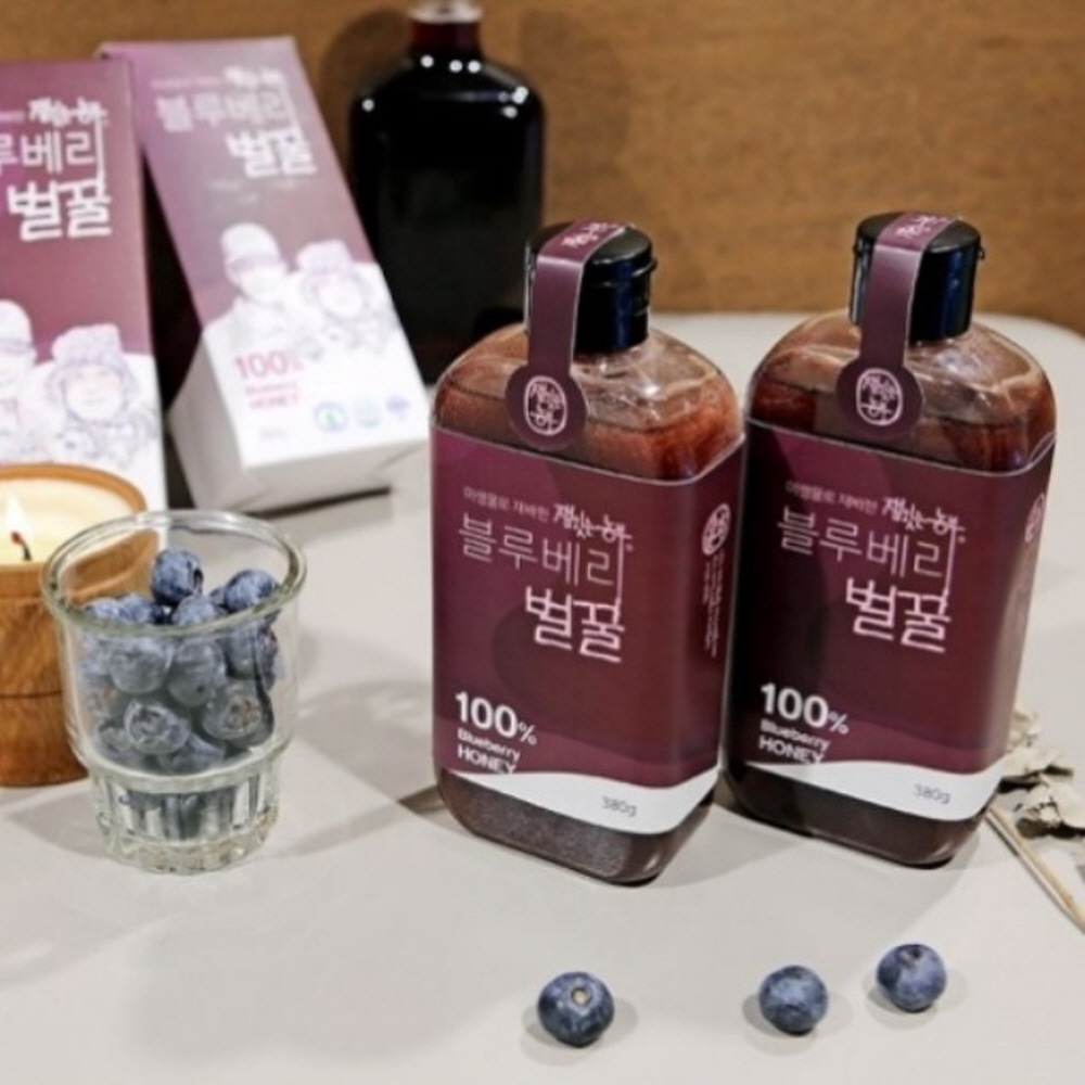 국산 프리미엄 벌꿀 토종꿀 천연 정선 블루베리꿀 380g - 상세 이미지 3