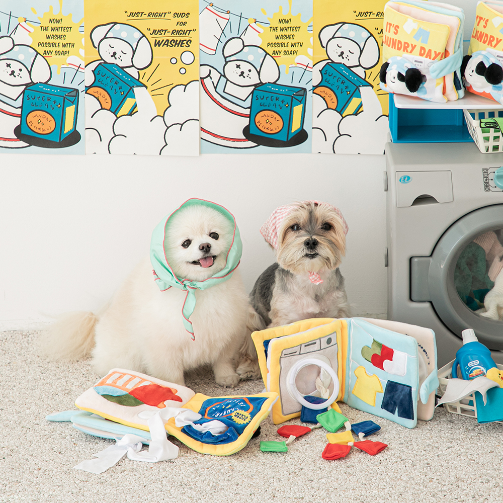 강아지 책 노즈워크 빨래 장난감 반려견 삑삑이 바스락 책모양 애견 분리불안 해소 난이도 지능강화 훈련용 놀이