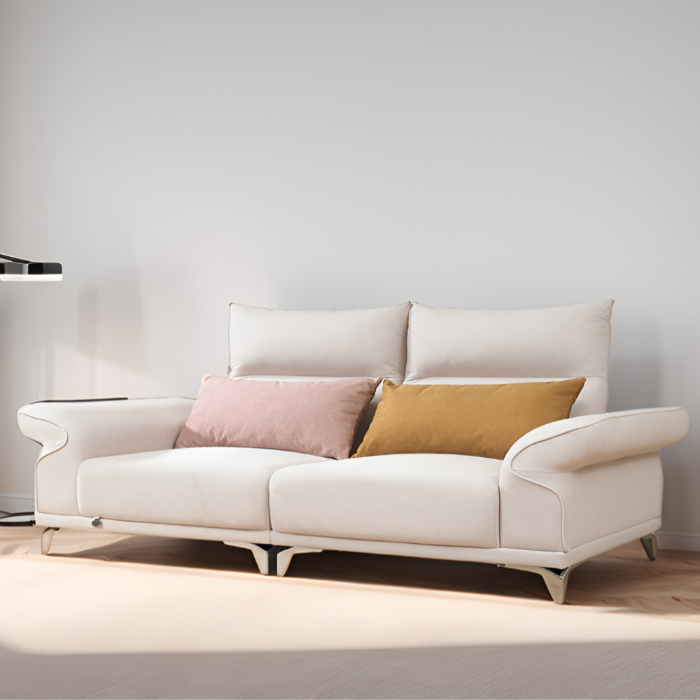 희 코너형소파 다이닝쇼파 라운드 모듈형소파 조야소파 거실모듈 스툴미포함, 베이지, 3인용