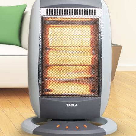 할로겐히터 사무실 거실 스탠드형 이동식 회전 미니 난로 전기 온열기 전열기 히터 난방기