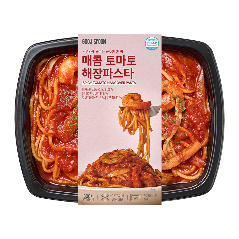 굿스푼 토마토 해장 파스타 밀키트 4팩 해물 매콤한 소스 스파게티 - 상세 이미지 4