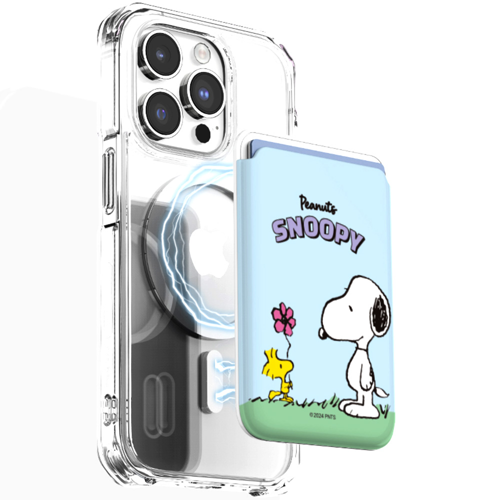 아이폰 맥세이프 카드지갑 스누피 갤럭시 카드포켓 케이스