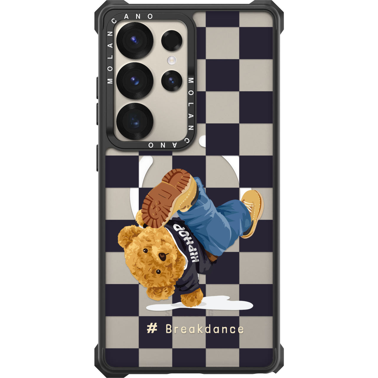 갤럭시 S25 울트라 임팩트 제로 맥세이프 디자인 투명 범퍼 테디 케이스 비보이 테디