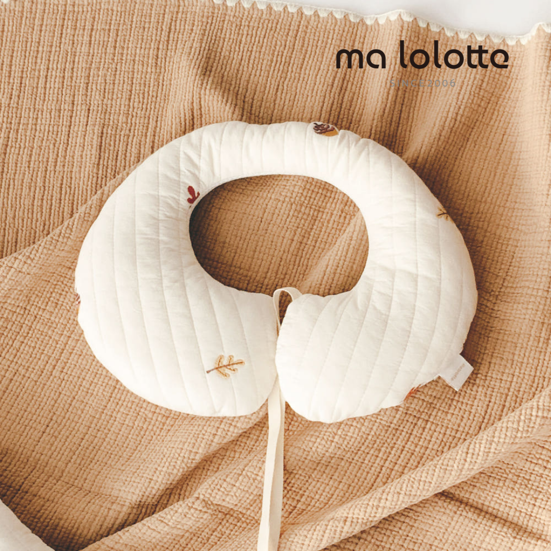 마롤로뜨 100수 누빔 아기 목베개 유모차 베개 카시트 목쿠션 신생아 유아 메이플토리