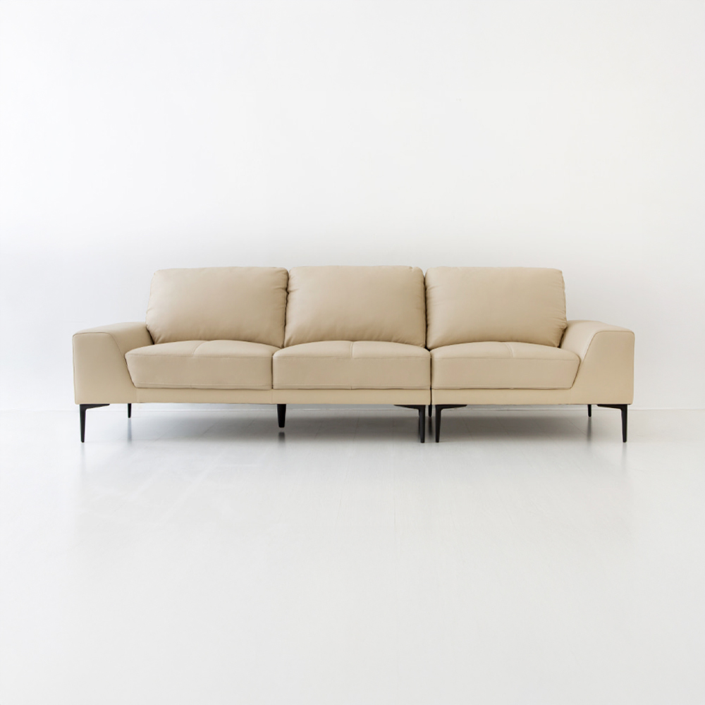 BERINO 4인 가죽소파 일반형 바닐라 3832.8708