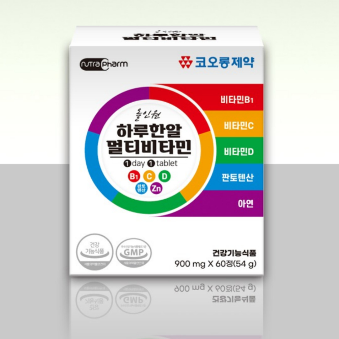 코오롱제약 올인원 하루한알 멀티비타민 900mg 60정x2박스 4개월분 - 상품 이미지