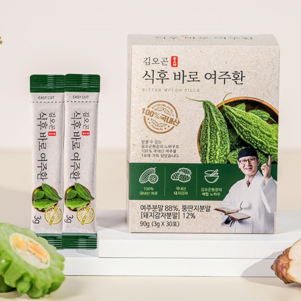 김오곤 식후바로 여주환 1세트 돼지감자 국내산여주 모모르데신 카라틴 비타민C - 상세 이미지 4