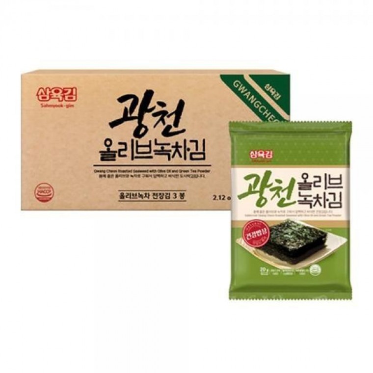 삼육김 광천 올리브녹차 전장김 3번들 20g 3봉 10팩 설 명절 선물세트 : 드림2스카이
