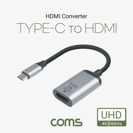 Coms USB 3.1(Type C) to HDMI 컨버터 20cm, 변환 케이블, C타입(M) to HDMI(F), 4K@60Hz UHD TB398