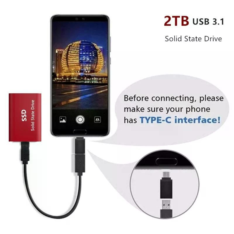 외장 하드 1~8 TB 단위 초소형 USB 3.0 C타입 SSD 블랙 1TB - 상세 이미지 4