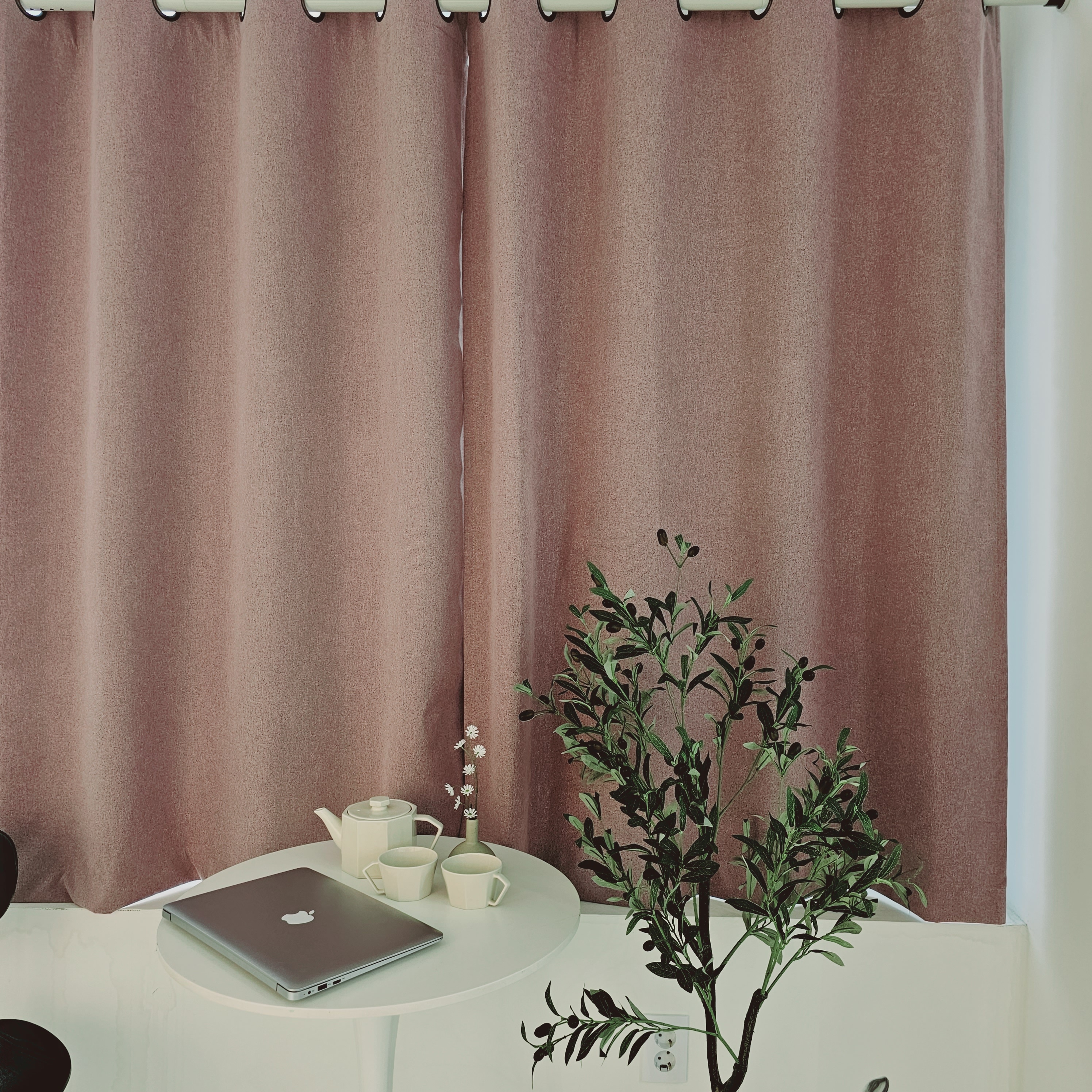 차광율99.99% 암막커튼 창문형 퍼플핑크, 130X165cm