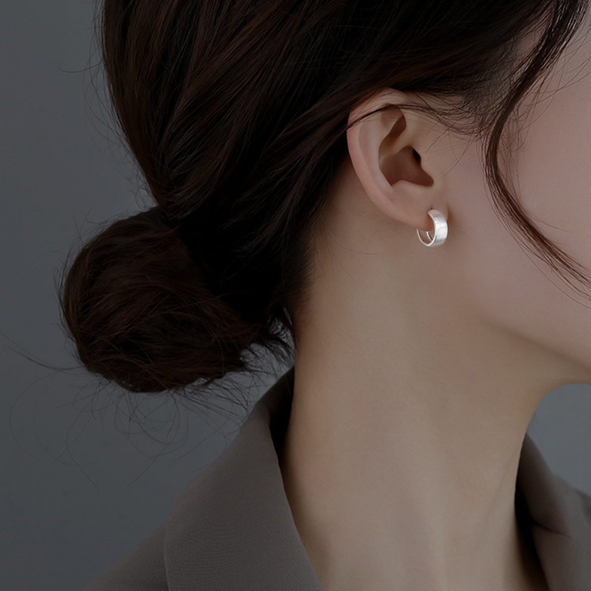 라운드 스터드형 이어링 N656 - 상세 이미지 3