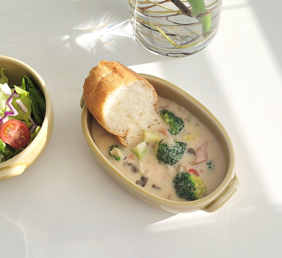 양손 원형 오븐 그라탕기 스튜볼 파스타접시 일본 도자기 그릇 4종 - 상세 이미지 3