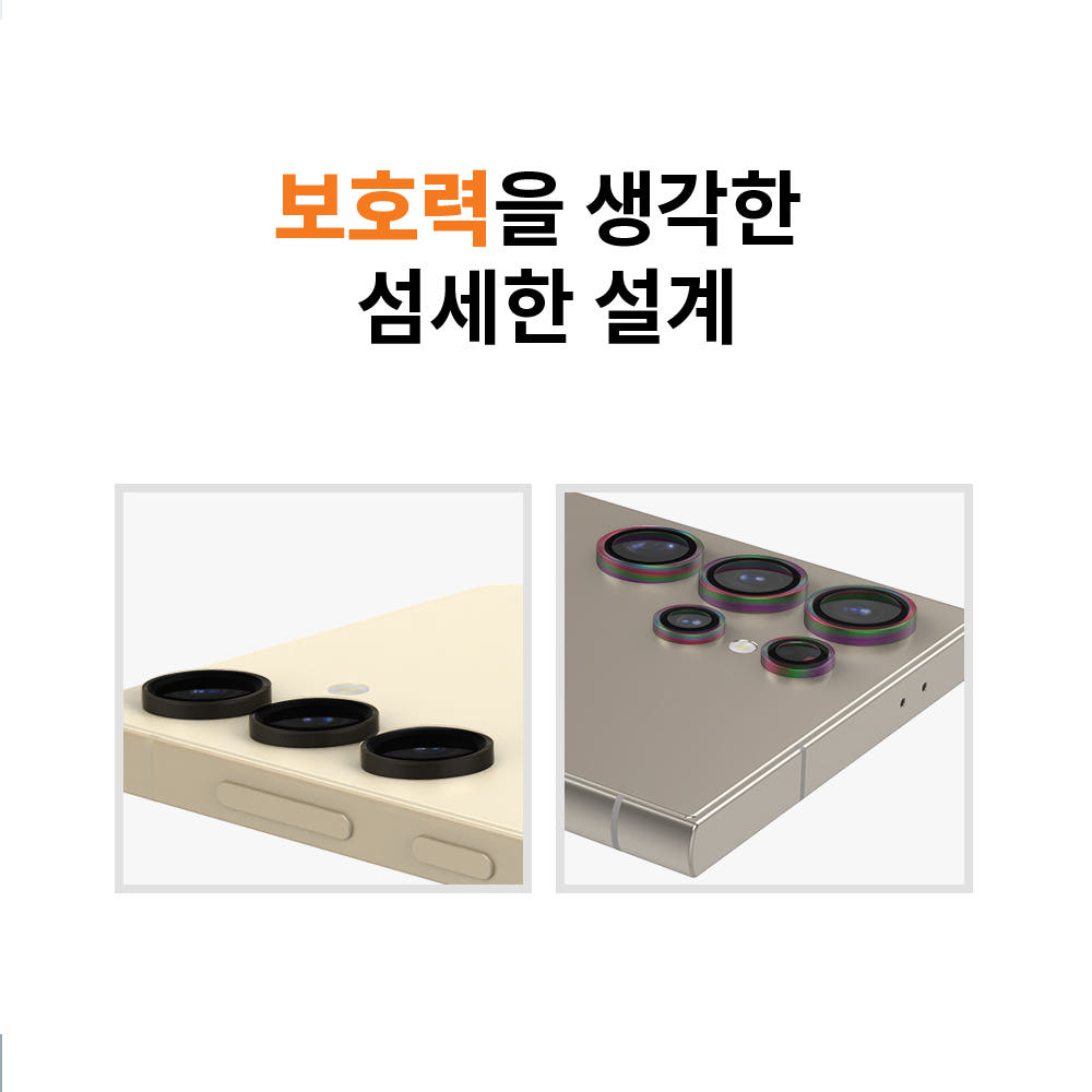 랩씨 카메라 강화유리 렌즈보호필름 빛번짐 방지 홀로그램 갤럭시S24, 2매입 - 상세 이미지 5